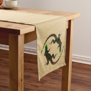 Chemin De Table Court Rustique Yin Yang Lizards