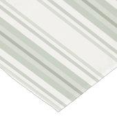 Chemin De Table Court Sage Green et Crème Farmhouse Stripes (Coin)