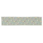Chemin De Table Court Sage Green Fleur sauvage Mariage Jardin (Horizontal)