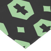 Chemin De Table Court Sage vert et noir : Geometriana 1 (Coin)