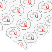 Chemin De Table Court Saint Valentin Amour & Coeurs (Coin)