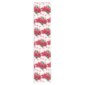 Chemin De Table Court Saint Valentin Amour Coeurs rouges et Rose (Devant)