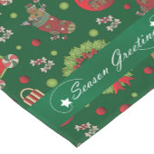 Chemin De Table Court Salutations de Noël Gingerbread Hommes (Coin)