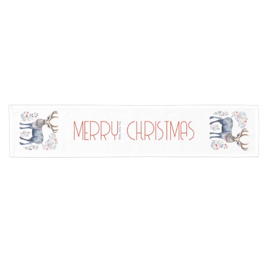 Chemin De Table Court Scandinavian Folk Reindeer Christmas Party Suplies (Horizontal)