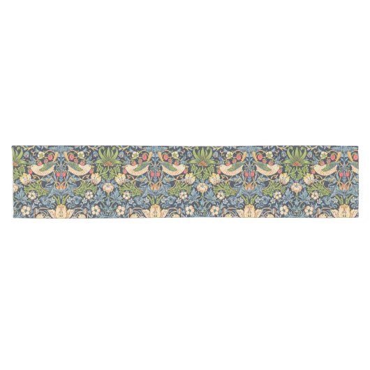 Chemin De Table Court Schéma floral William Morris Strawberry Thief (Horizontal)