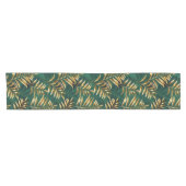 Chemin De Table Court Seamless pattern with golden ferns (Horizontal)
