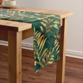 Chemin De Table Court Seamless pattern with golden ferns (In Situ)
