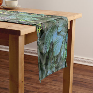Chemin De Table Court Serene Green Ivy Wall Suspendre Vins Plantes Feuil