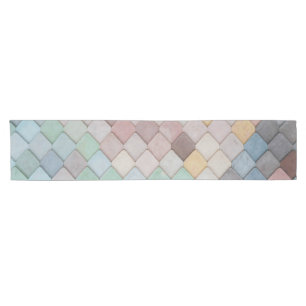 Chemin De Table Court Shabby Carrelage Chic Pastel