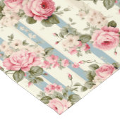 Chemin De Table Court Shabby Chic Roses Vintages (Coin)