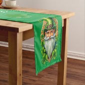Chemin De Table Court Shamrock & Leprechauns Saint Patrick's Day (In Situ)
