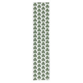 Chemin De Table Court Shamrock Shape Plaid Dark Green Table Runner (Devant)