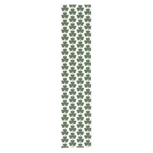 Chemin De Table Court Shamrock Shape Plaid Dark Green Table Runner (Devant)