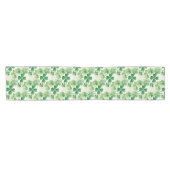 Chemin De Table Court Shamrock vert Four Leaf Clover St Patrick's Day (Horizontal)