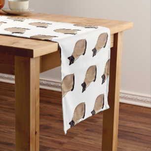 Chemin De Table Court Siamese cat cartoon