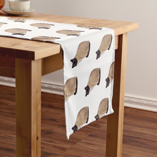 Chemin De Table Court Siamese cat cartoon (In Situ)
