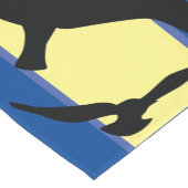 Chemin De Table Court Silhouette Black Bird Ravens (Coin)