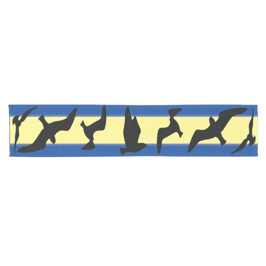 Chemin De Table Court Silhouette Black Bird Ravens (Horizontal)