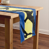 Chemin De Table Court Silhouette Black Bird Ravens (In Situ)