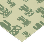 Chemin De Table Court Silhouette de cactus succulent en tasses et pots (Coin)