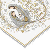 Chemin De Table Court Silver and gold nativity Christmas (Coin)