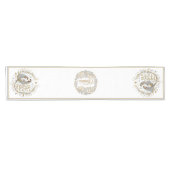 Chemin De Table Court Silver and gold nativity Christmas (Horizontal)