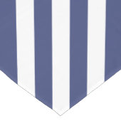 Chemin De Table Court Simple Dark Blue and White Stripes Pattern (Coin)