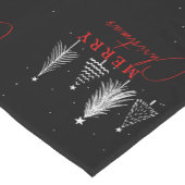 Chemin De Table Court Simple Elegant Christmas Pine Tree | Black (Coin)