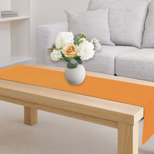 Chemin De Table Court Simple Russe orange solide automne Thanksgiving
