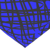 Chemin De Table Court Simple Scribble | Carreaux miroir | Bleu | (Coin)