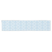 Chemin De Table Court Sky Blue Trellis (Horizontal)