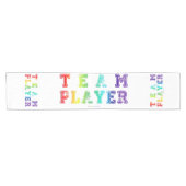 Chemin De Table Court SlipperyJoe's Team Player mots gradient rainbow c (Horizontal)