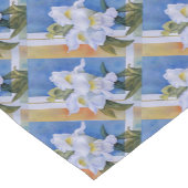 CHEMIN DE TABLE COURT SNAPDRAGONS BLANCS (Coin)