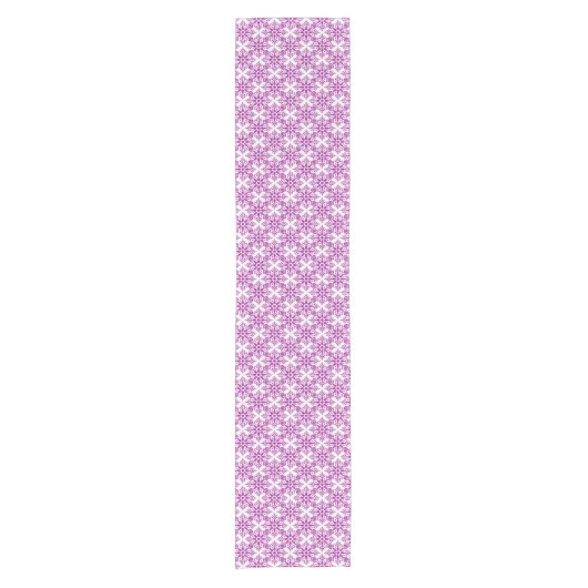 Chemin De Table Court Snowflake Plaid Pattern Pink Holidays Table Runner (Devant)