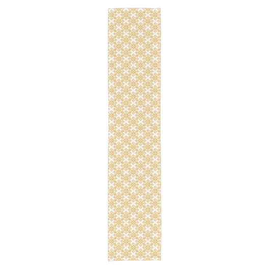 Chemin De Table Court Snowflake Plaid Pattern Yellow Table Runner (Devant)