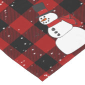 Chemin De Table Court Snowman sur Red Black Buffalo Plaid (Coin)