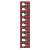 Chemin De Table Court Snowman sur Red Black Buffalo Plaid (Devant)