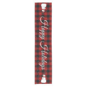 Chemin De Table Court Snowman sur Red Black Buffalo Plaid (Devant)