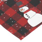 Chemin De Table Court Snowman sur Red Black Buffalo Plaid (Coin)
