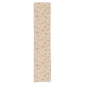 Chemin De Table Court Soft Neutral Wildflower Botanical Pattern (Devant)