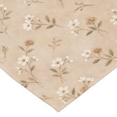 Chemin De Table Court Soft Neutral Wildflower Botanical Pattern (Coin)