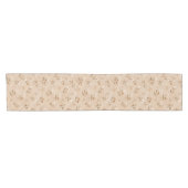 Chemin De Table Court Soft Neutral Wildflower Botanical Pattern (Horizontal)