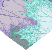 Chemin De Table Court Soft Pastel Feuilles (Coin)