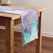 Chemin De Table Court Soft Pastel Feuilles (In Situ)