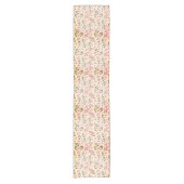Chemin De Table Court Soft Pink Floral Stripe Pattern (Devant)
