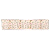 Chemin De Table Court Soft Pink Floral Stripe Pattern (Horizontal)