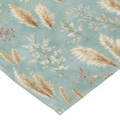 Chemin De Table Court Soft Teal Pampas Grass Botanical  (Coin)