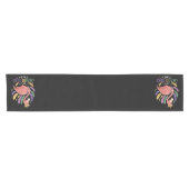 Chemin De Table Court Son Flamant rose Mardi Gras Y'all (Horizontal)