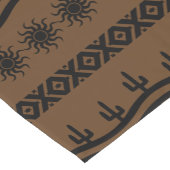 Chemin De Table Court Southwestern Design Coureur de table noir et brun (Coin)