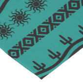 Chemin De Table Court Southwestern Design Turquoise Et Black Table Runne (Coin)